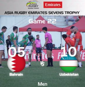 Asia Rugby Emirates Sevens Trophy musobaqasining ikkinchi kuni natijalari